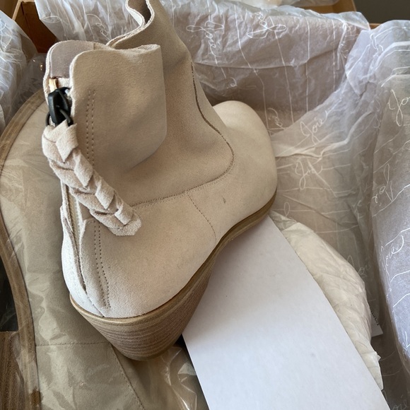 Joie Adria Suede Ankle Bootie in Latte - Picture 3 of 16